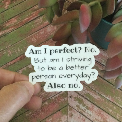 Am I Perfect?/Vinyl Sticker