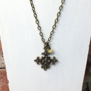 Hale/22” Cross Brass Necklace