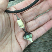 Gina/18” Lampwork Bead Pendant Necklace