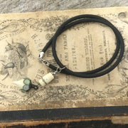 Gina/18” Lampwork Bead Pendant Necklace