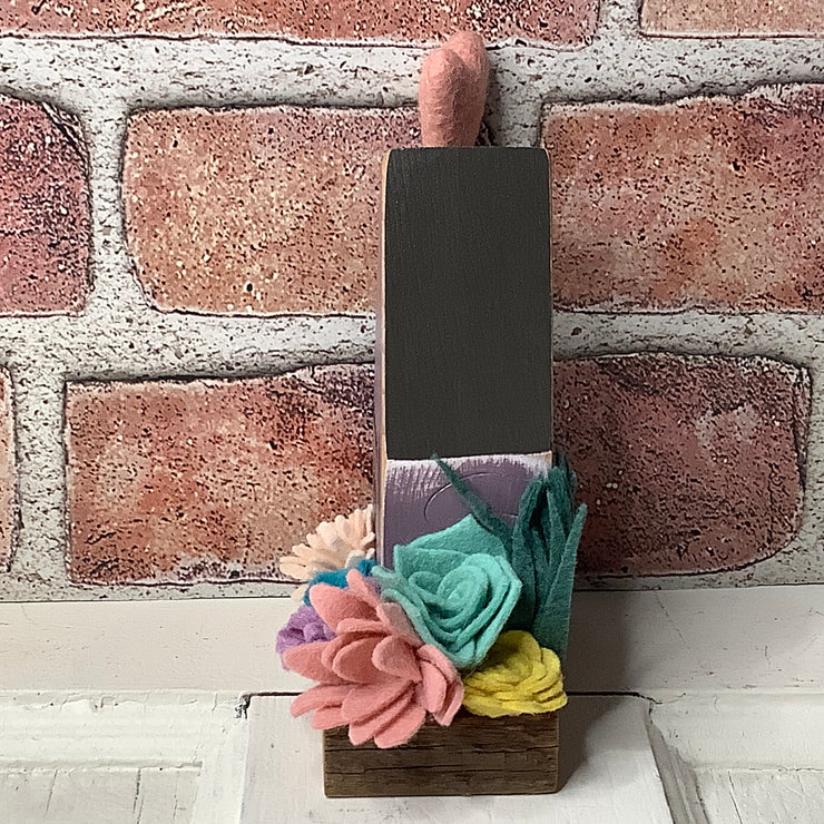 Eggplant Mini House with Heart Chimney and Garden