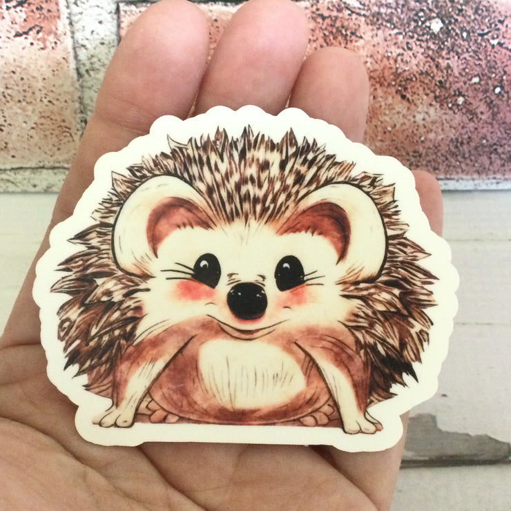Hedgehog/Vinyl Sticker - by lydeen