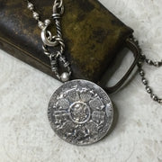 Banks/18”  Replica Belgian Victory Medal Coin Silver Necklace
