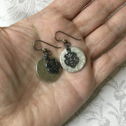 Alec/Silver & Gunmetal Earrings