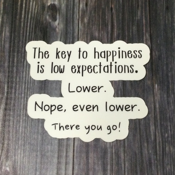The Key To Happiness/Vinyl Sticker - by lydeen