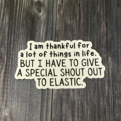 I Am Thankful For A Lot Of Things/Vinyl Sticker