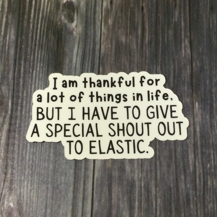 I Am Thankful For A Lot Of Things/Vinyl Sticker - by lydeen