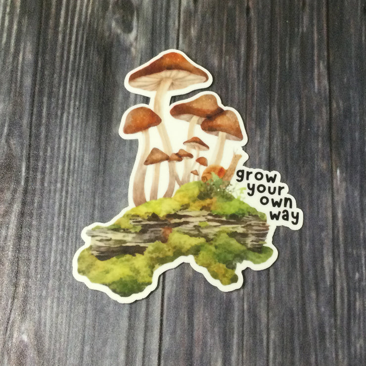 Grow Your Own Way/Vinyl Sticker - by lydeen
