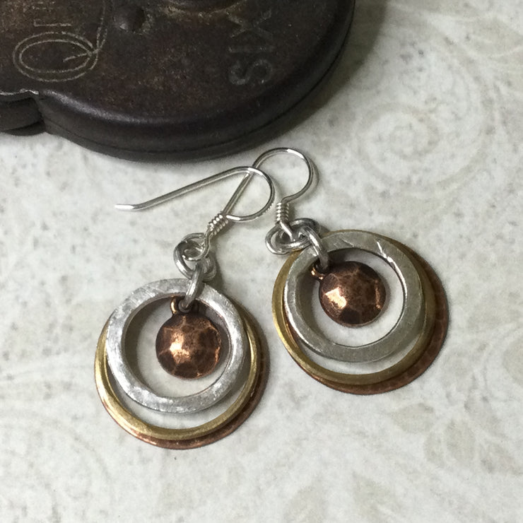 Sydney/Mixed Metals Silver Earrings