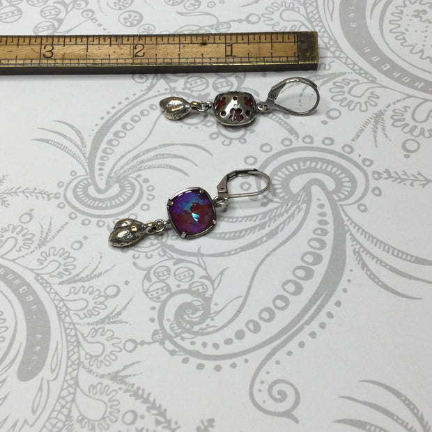 Janine/Austrian Crystals & Silver Earrings