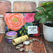 Juliet Rose Floral/Mini Cotton Zip Bag by September Skye