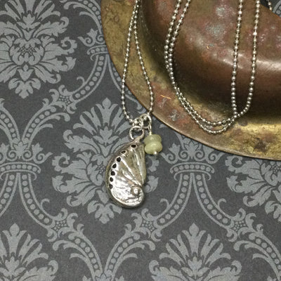 Piper/18” Sterling Shell Charm Sterling Silver Necklace