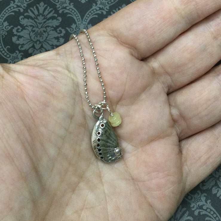 Piper/18” Sterling Shell Charm Sterling Silver Necklace