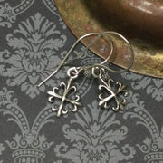 Troye/Sterling Fleur de Lis Cross Silver Earrings