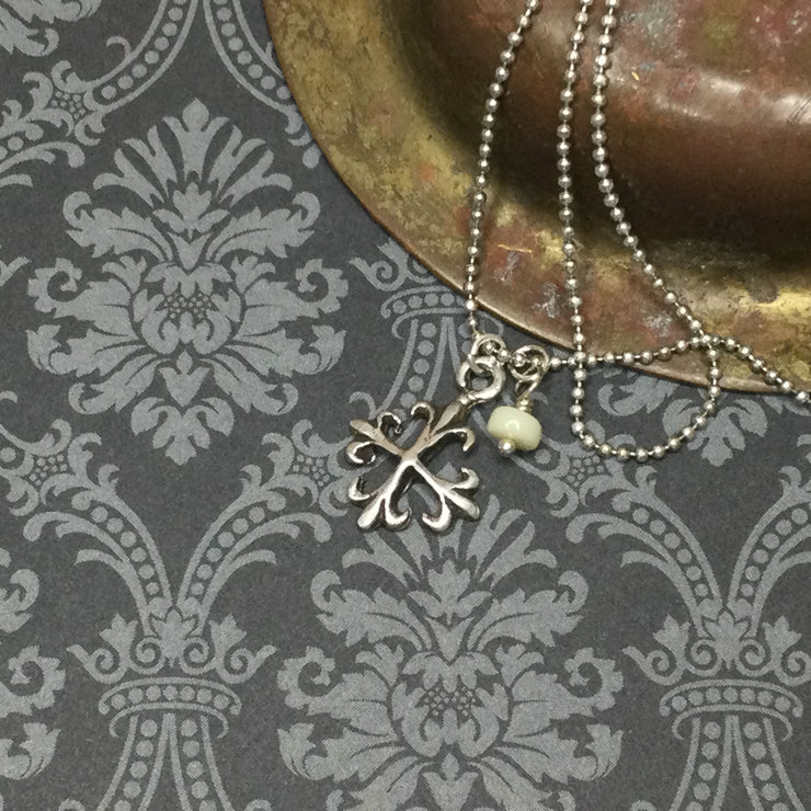 Mac/18” Sterling Cross Charm Sterling Silver Necklace