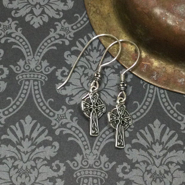 Durand/Sterling Cross Silver Earrings