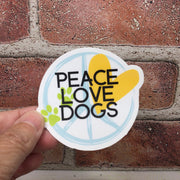 PEACE LOVE DOGS/Vinyl Sticker :: More Color Options