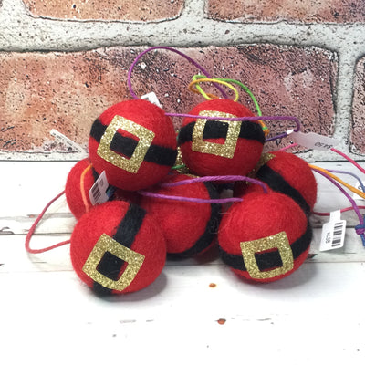 Wooly Santa's Belt Ornament