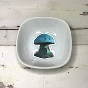 Teal Mushroom Cottage/Mini Trinket Dish by lydeen