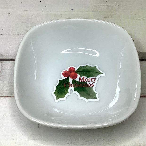 Merry Christmas Holly/Mini Trinket Dish by lydeen