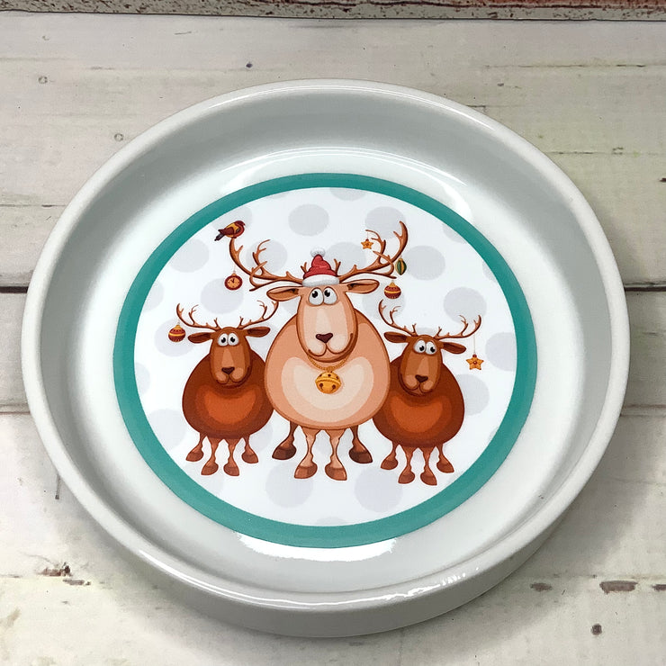 Reindeer/Large Trinket Dish by lydeen