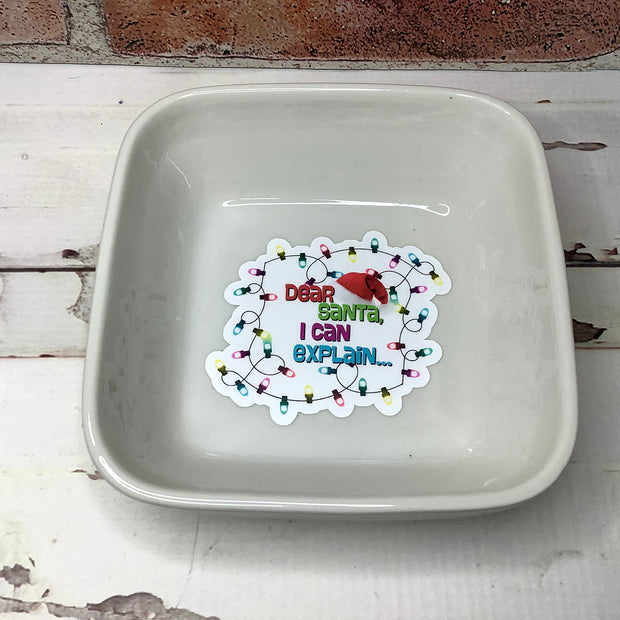 Dear Santa/Large Trinket Dish by lydeen