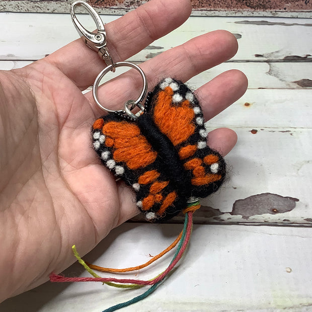 Wooly Butterfly KeyChain