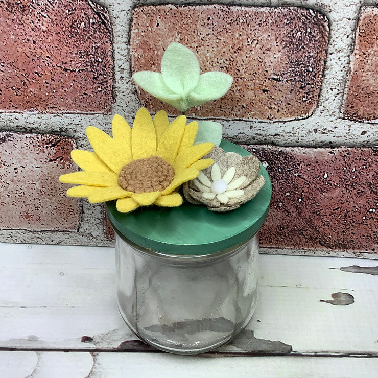 Wooly Flora on Green Stash-it Jar