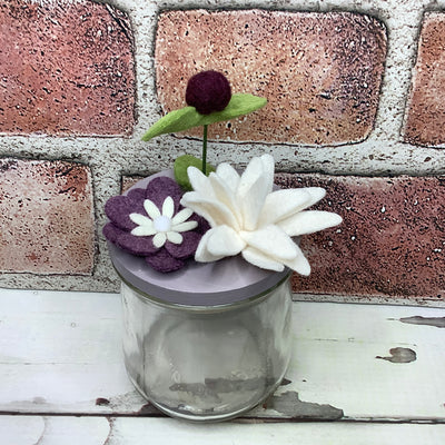 Wooly Flora on Lavender Stash-it Jar