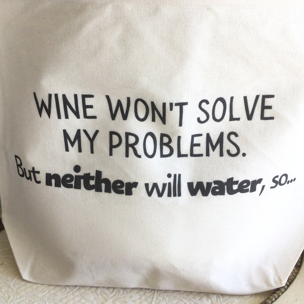 Wine Won't Solve My Problems - Farmer's Market Tote Bag