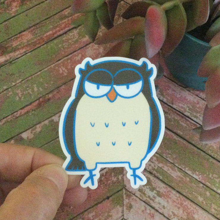 Wise Owl/Vinyl Sticker - by lydeen