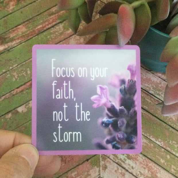 Focus On Your Faith/Vinyl Sticker - by lydeen