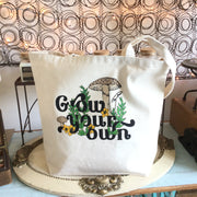 Grow Your Own/Farmer's Market Tote Bag Hand Painted by lydeen