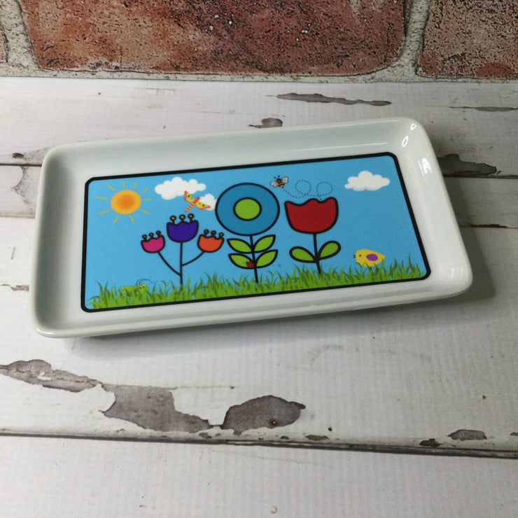 Happy Garden/Trinket Dish by lydeen