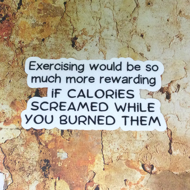 Exercising/Vinyl Sticker