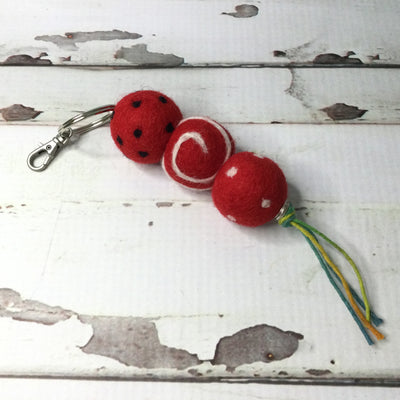 Wooly Buds KeyChain :: Red