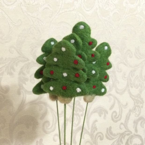 Wooly Christmas Tree on 18" Stem/Christmas