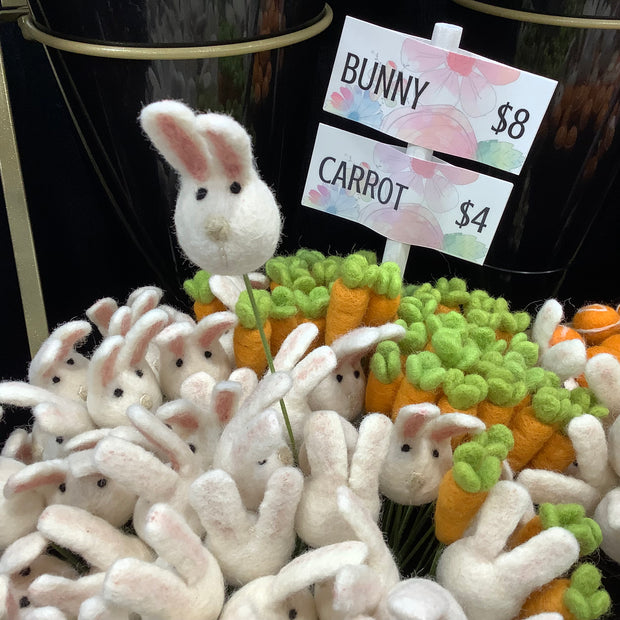 Bunny/Wool Buddy on 18" Stem