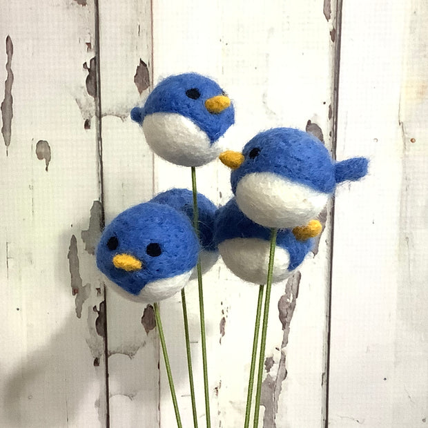 Birdy-Blue/Wool Buddy on 18" Stem