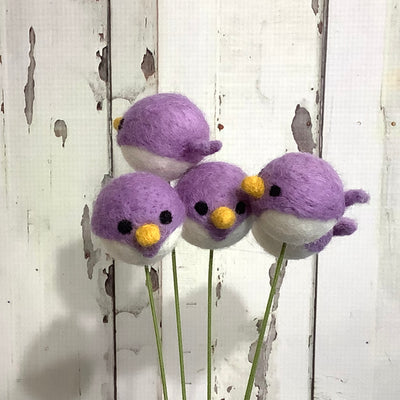 Birdy-Lavender/Wool Buddy on 18" Stem