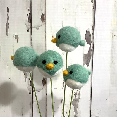 Birdy-Seafoam/Wool Buddy on 18" Stem