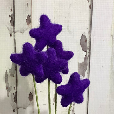 Star-Purple/Wool Buddy on 18" Stem