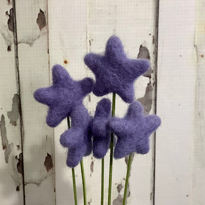 Star-Violet/Wool Buddy on 18" Stem
