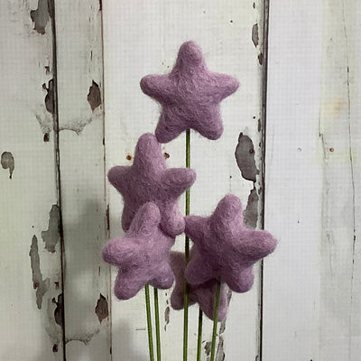 Star-Wisteria/Wool Buddy on 18" Stem