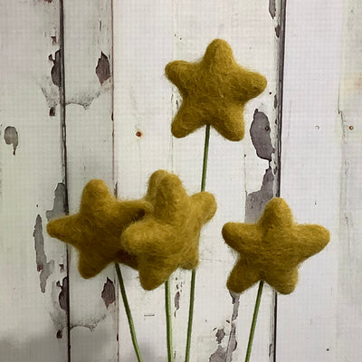 Star-Harvest Gold/Wool Buddy on 18" Stem