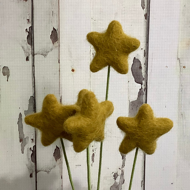 Star-Harvest Gold/Wool Buddy on 18" Stem