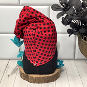 Moxie-LadyBug Gnome & Flora on Natural Wood Base