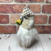 Theo/Gnome with Autumn Hat & Sunflower on Natural Wood Base