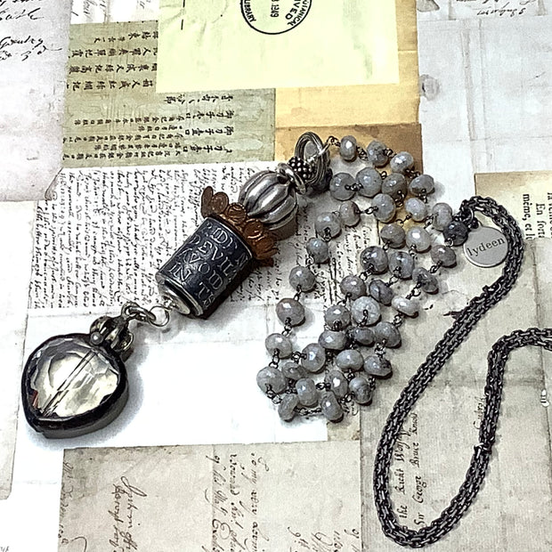 RIDE/32” Sterling Anne Choi Pendant Silverite Gunmetal Necklace