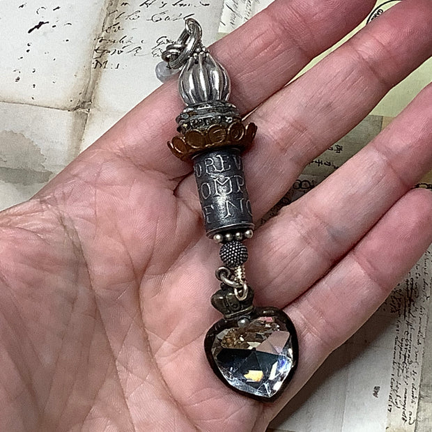 NOWS/32” Sterling Anne Choi Pendant Rainbow Moonstone Gold Necklace